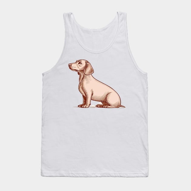 simple dachshund drawing Tank Top by bigmomentsdesign